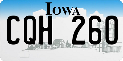 IA license plate CQH260