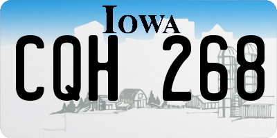 IA license plate CQH268