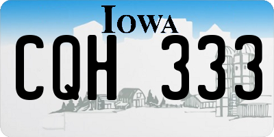 IA license plate CQH333
