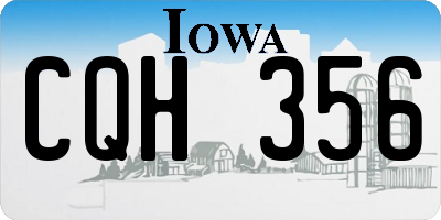 IA license plate CQH356