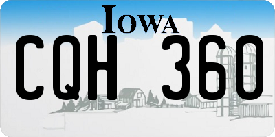 IA license plate CQH360