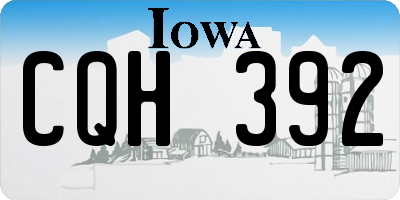 IA license plate CQH392