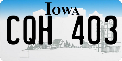 IA license plate CQH403