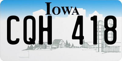 IA license plate CQH418