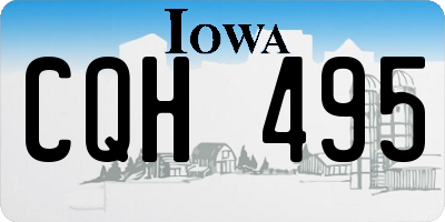 IA license plate CQH495