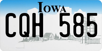 IA license plate CQH585