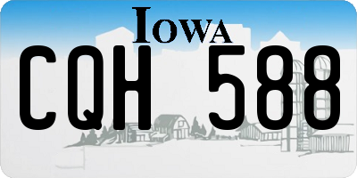IA license plate CQH588