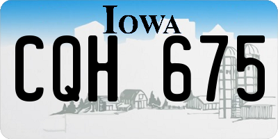 IA license plate CQH675