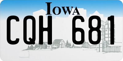 IA license plate CQH681