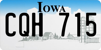 IA license plate CQH715