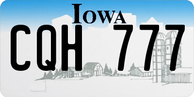 IA license plate CQH777