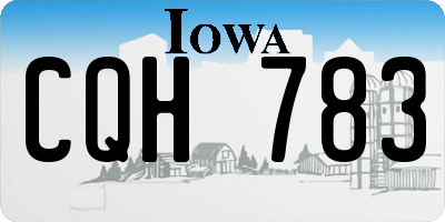 IA license plate CQH783