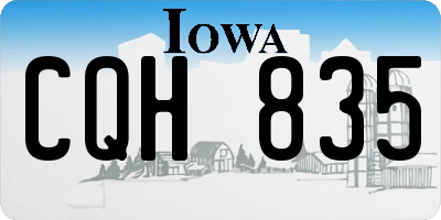 IA license plate CQH835