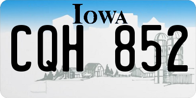IA license plate CQH852