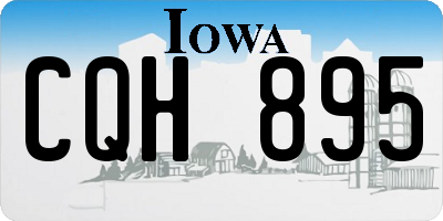 IA license plate CQH895