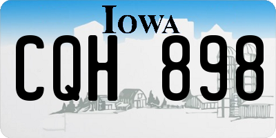 IA license plate CQH898