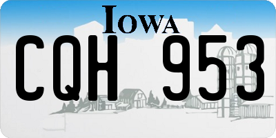 IA license plate CQH953