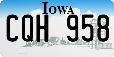 IA license plate CQH958