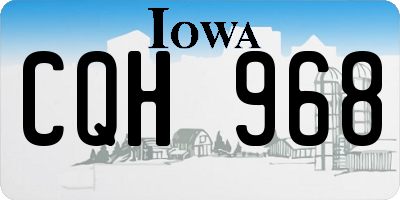 IA license plate CQH968