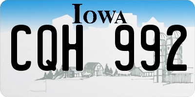 IA license plate CQH992