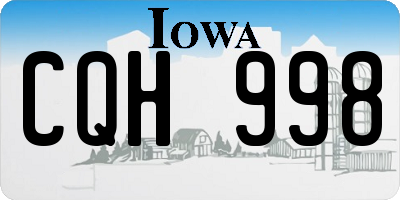 IA license plate CQH998