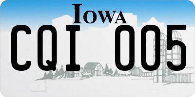 IA license plate CQI005