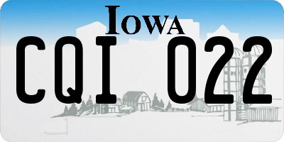 IA license plate CQI022