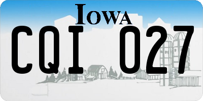 IA license plate CQI027