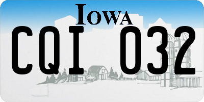 IA license plate CQI032