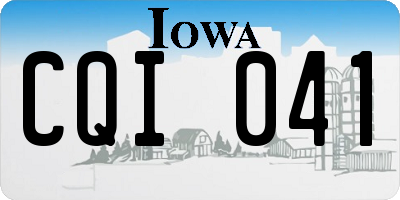 IA license plate CQI041