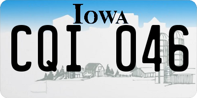 IA license plate CQI046