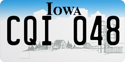 IA license plate CQI048