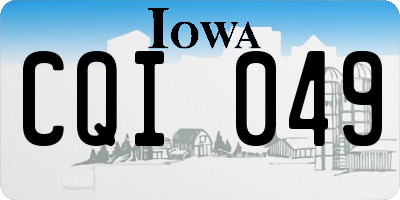 IA license plate CQI049
