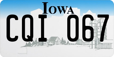 IA license plate CQI067