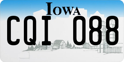 IA license plate CQI088
