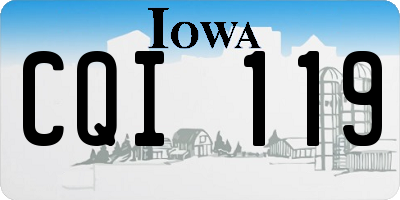 IA license plate CQI119