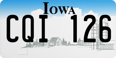 IA license plate CQI126
