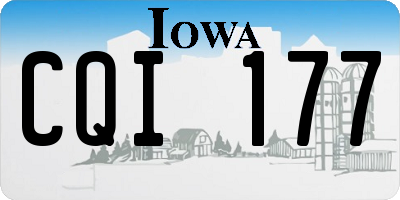 IA license plate CQI177