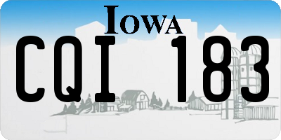 IA license plate CQI183