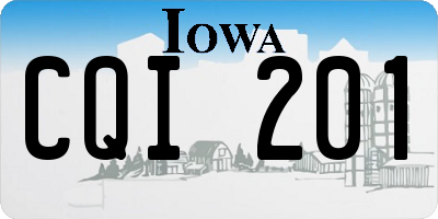 IA license plate CQI201