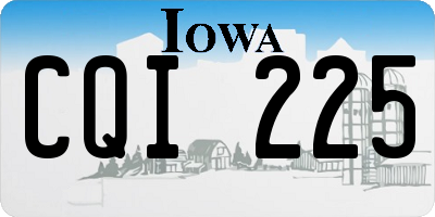 IA license plate CQI225