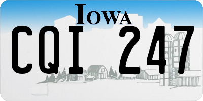 IA license plate CQI247