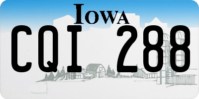 IA license plate CQI288