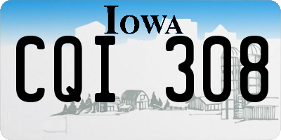 IA license plate CQI308