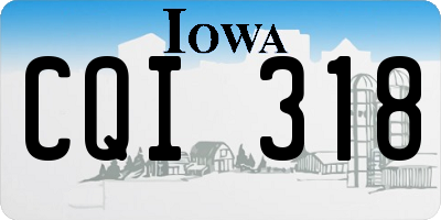 IA license plate CQI318