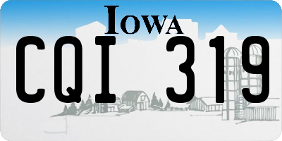 IA license plate CQI319
