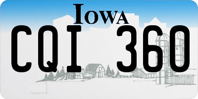 IA license plate CQI360