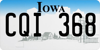 IA license plate CQI368