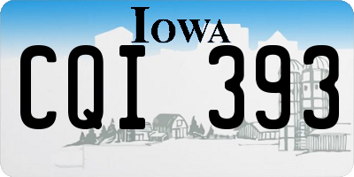 IA license plate CQI393