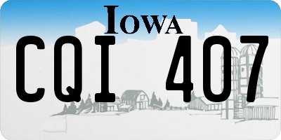 IA license plate CQI407